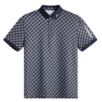 J.Lindeberg Mens Tour Tech Print Polo Bunker Fade Navy Set GMJT14652 - Tony Valentine - Shirts