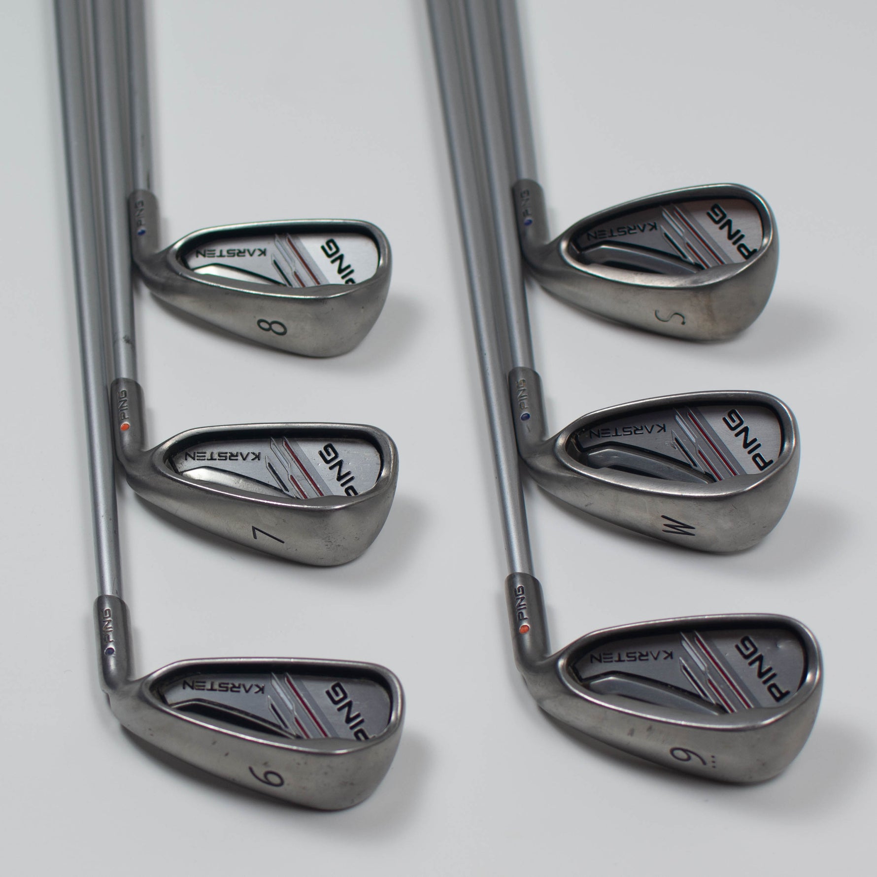 Ping Karsten Irons 6-SW Orange/Purple Combo Dot Senior Graphite (Second Hand)