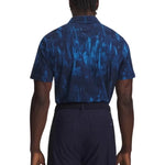 Under Armour Mens Drive Chill Printed Polo Aegean Blue/Midnight Navy/Mod Gray
