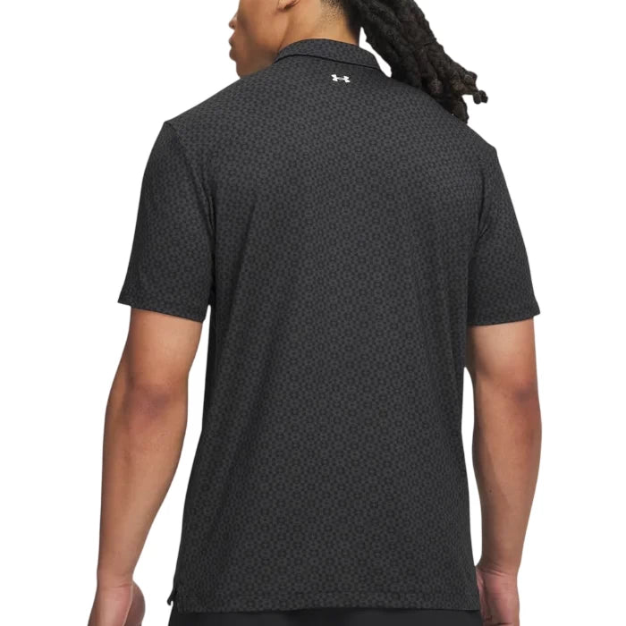 Under Armour Mens Tee To Green Printed Polo Black/White