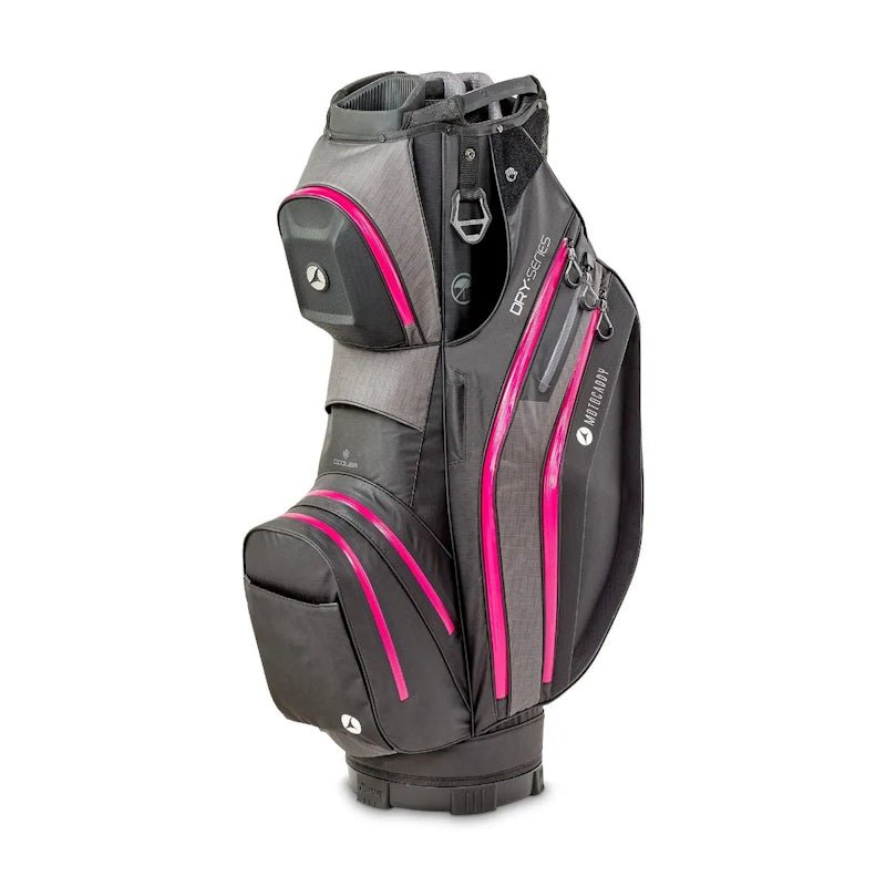 Motocaddy Dry Series Cart Bag - Black/Fuchsia - Tony Valentine - Cart Bags