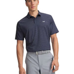 Under Armour Mens Tee To Green Printed Polo Midnight Navy/White 6012304-414