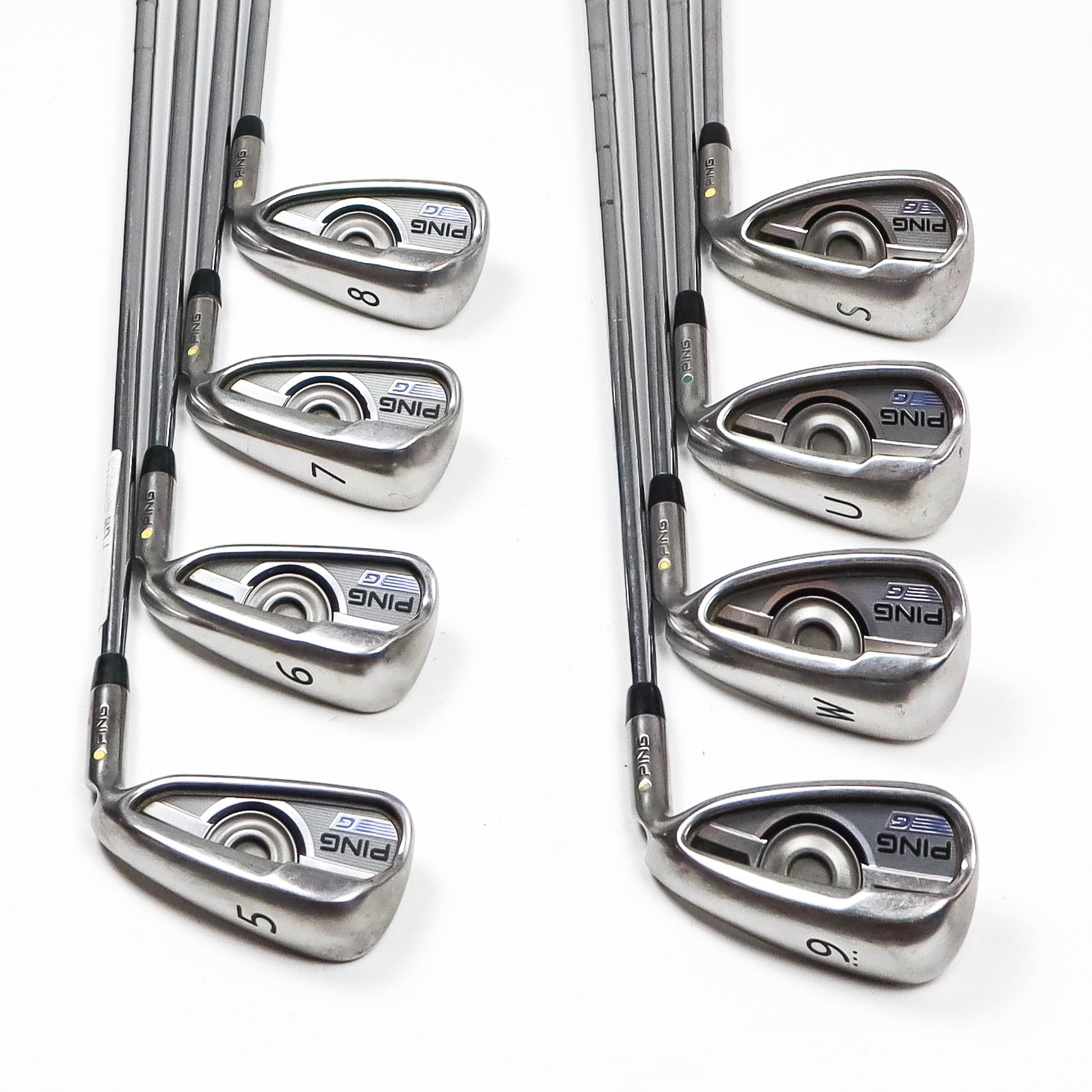 Ping G Irons 5-PW+UW+SW Regular Steel Yellow Dot (Used)