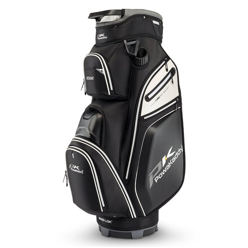 Powakaddy Edge Cart Bag - Gun Metal/White Trim - Tony Valentine - Cart Bags
