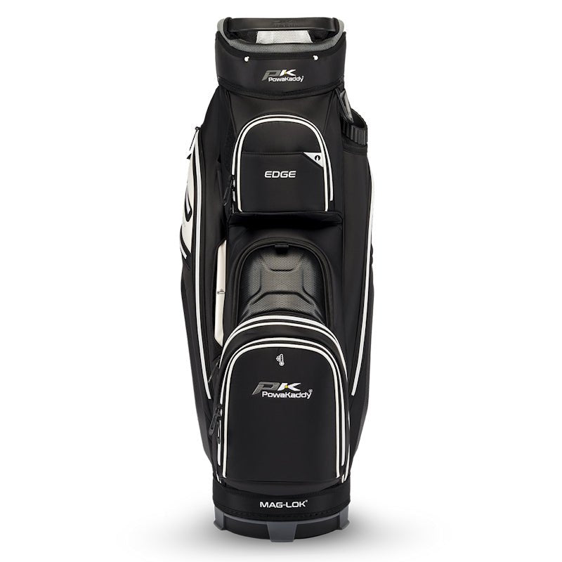 Powakaddy Edge Cart Bag - Gun Metal/White Trim - Tony Valentine - Cart Bags