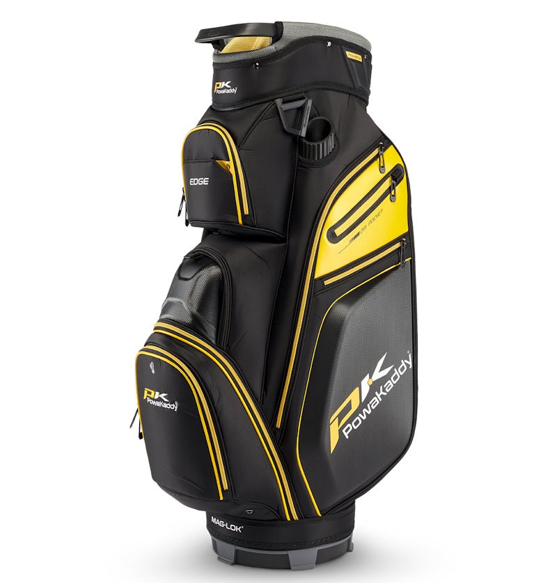 Powakaddy Edge Cart Bag - Gun Metal/Yellow - Tony Valentine - Cart Bags