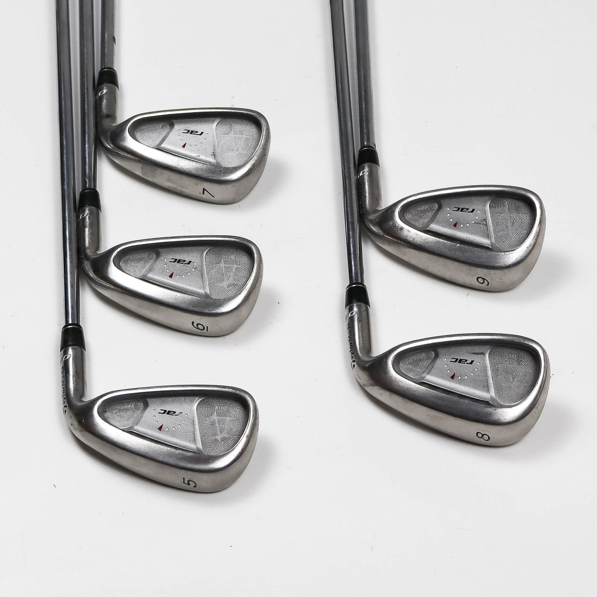 TaylorMade RAC OS Irons 5-9 Regular Flex Steel +1 Inch 1 Degree Upright (Used)
