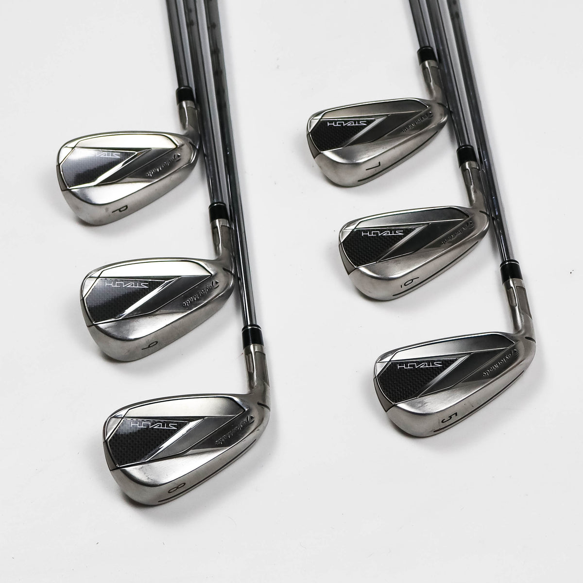 TaylorMade Stealth Irons 5-PW Stiff Flex Steel Left Handed (Used)