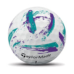 TaylorMade SpeedSoft Ink Golf Balls - Purple/Teal 2026 - Tony Valentine - Golf Balls