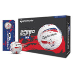 TaylorMade SpeedSoft Ink Golf Balls - Red/Blue 2026 - Tony Valentine - Golf Balls