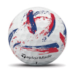TaylorMade SpeedSoft Ink Golf Balls - Red/Blue 2026 - Tony Valentine - Golf Balls