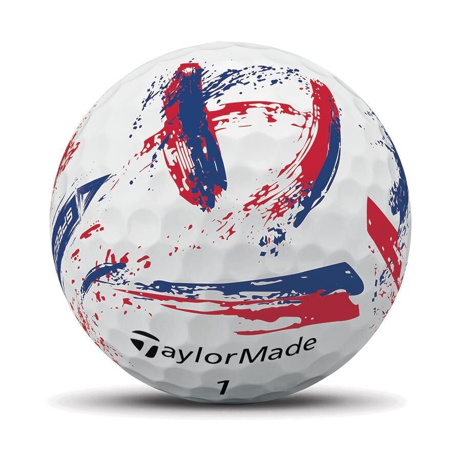 TaylorMade SpeedSoft Ink Golf Balls - Red/Blue 2026 - Tony Valentine - Golf Balls