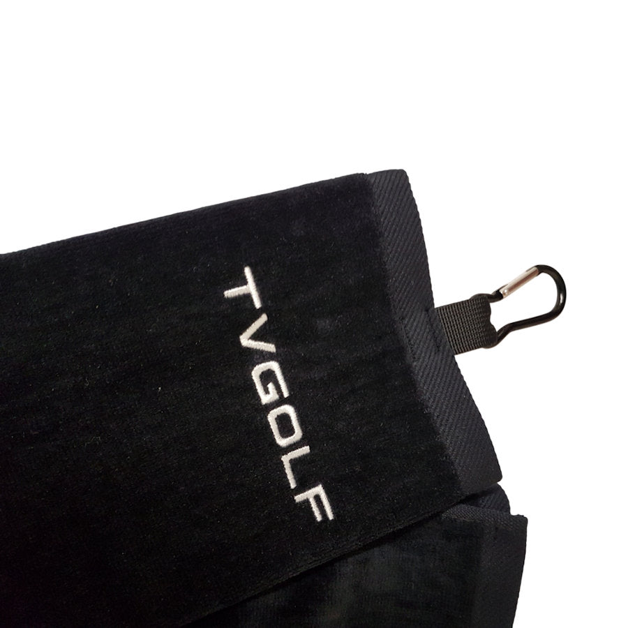 TV GOLF Tri Fold Towel - Black