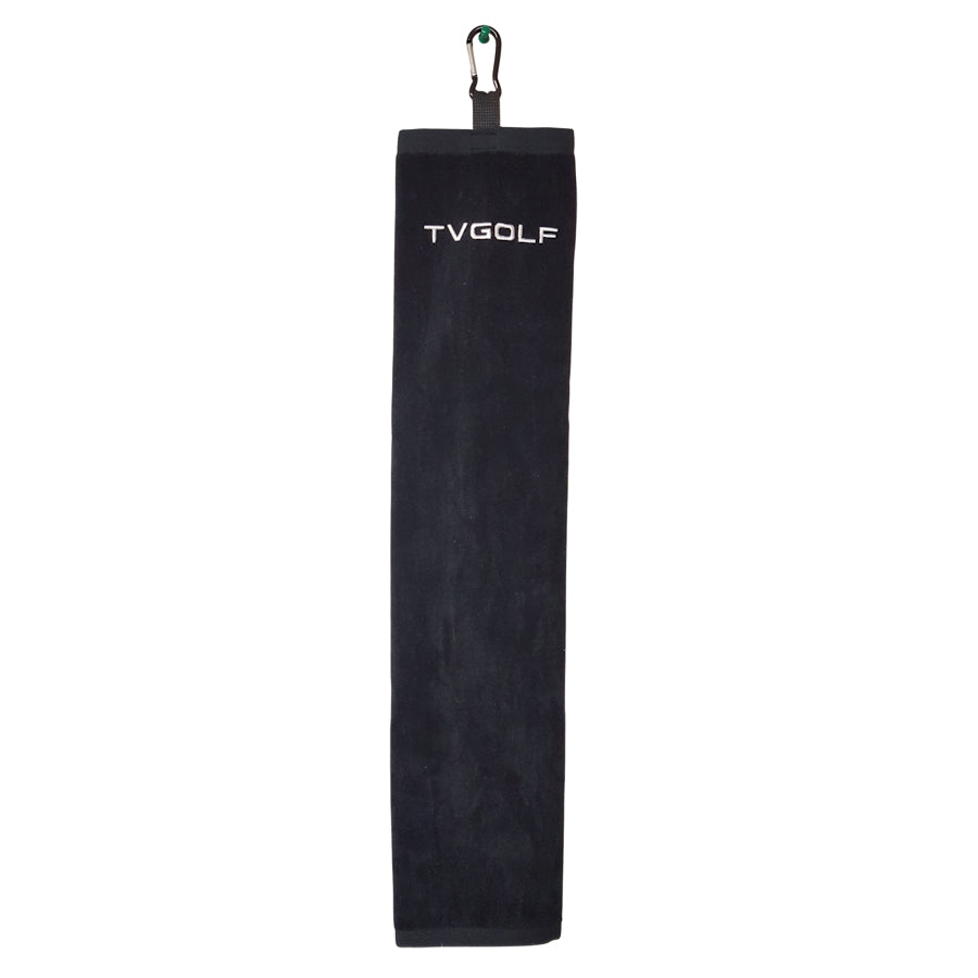 TV GOLF Tri Fold Towel - Black