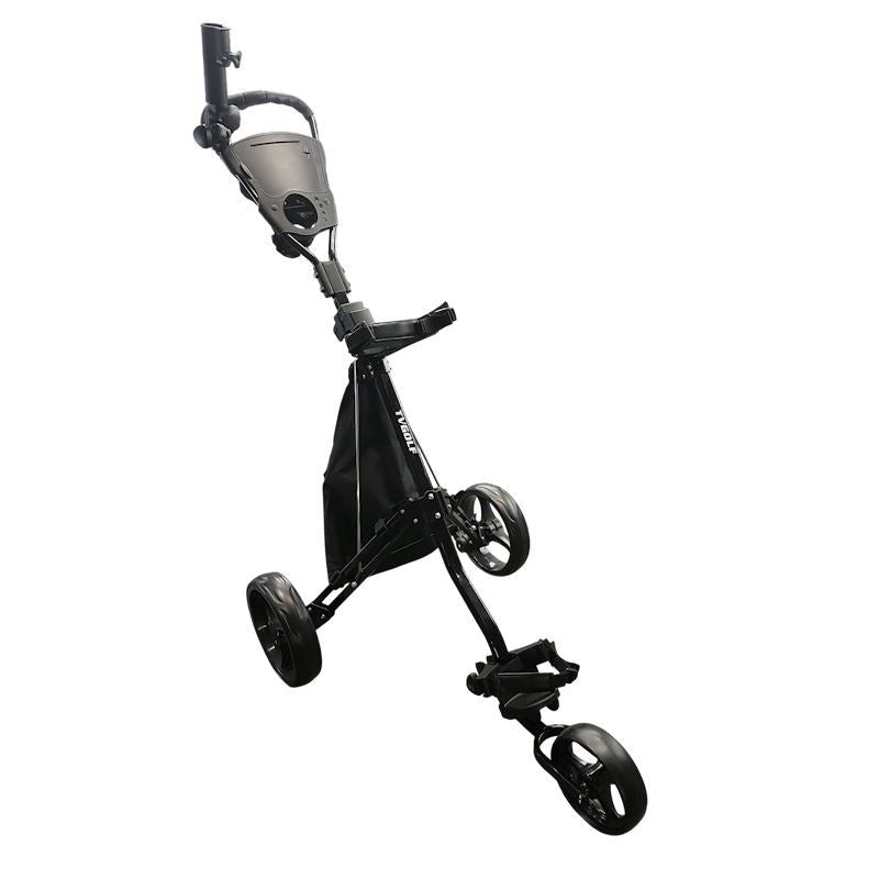 TV GOLF 3 Wheeled Push Trolley - Plus FREE Umbrella Holder - Tony Valentine - Push Trolley