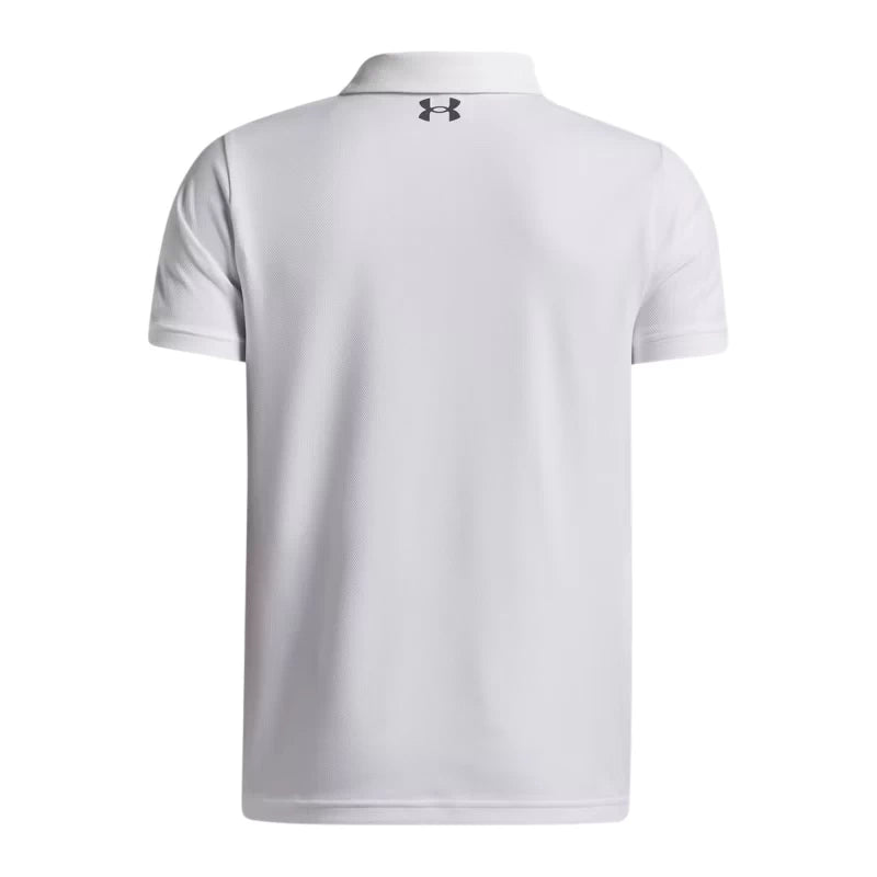 Under Armour Boys Matchplay Polo Shirt White/Castlerock