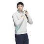 Picture of adidas Mens DWR Quarter-Zip Sweatshirt - Grey/Aqua HZ0432