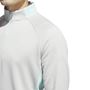 Picture of adidas Mens DWR Quarter-Zip Sweatshirt - Grey/Aqua HZ0432