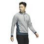 Picture of adidas Mens DWR Quarter-Zip Sweatshirt - Grey/Green HZ0431