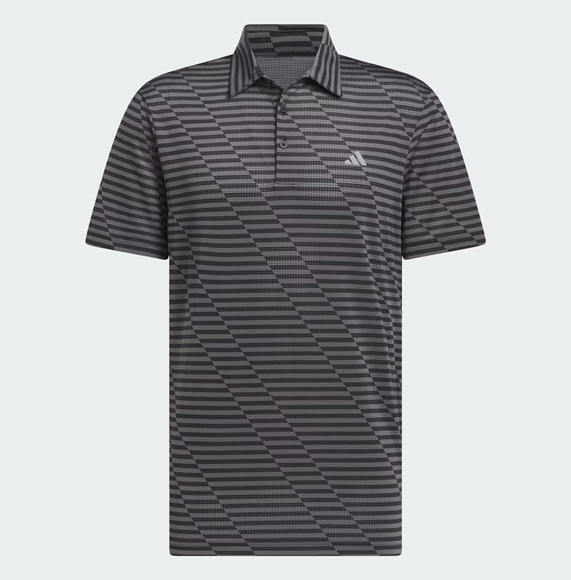 Picture of adidas Mens Ultimate 365 Printed Mesh Polo Shirt - Grey Five/Black IS8867