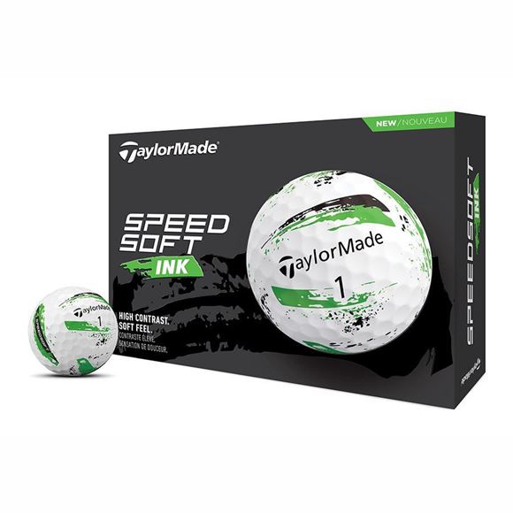 Picture of TaylorMade SpeedSoft Golf Balls - Green Ink 2024