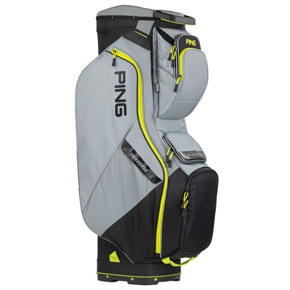 Picture of Ping Traverse Cart Bag - Iron/Black/Neon Yellow 2024
