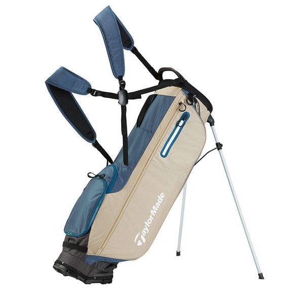 Picture of TaylorMade FlexTech Super Lite Stand Bag - Navy/Tan/White 2024