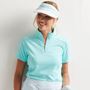 Picture of Ping Ladies Romana Stand Collar Polo Shirt - Aruba Blue
