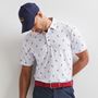 Picture of Ping Mens Gold Putter Printed Polo Shirt - White/Navy Multi