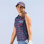 Picture of Ping Ladies Olive Stand Collar Polo Shirt - Navy Multi