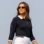 Picture of Ping Ladies Bridget 3/4 Sleeve Polo Shirt - Navy/White