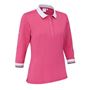Picture of Ping Ladies Bridget 3/4 Sleeve Polo Shirt - Pink Blossom/White