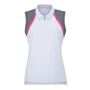 Picture of Ping Ladies Ansie Sleeveless Zip Neck Polo Shirt - White Multi