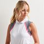 Picture of Ping Ladies Ansie Sleeveless Zip Neck Polo Shirt - White Multi