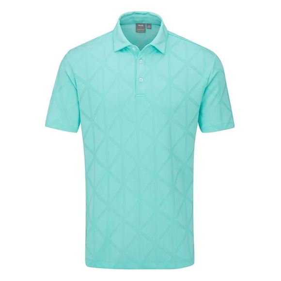 Picture of Ping Mens Lenny Jacquard Polo Shirt - Aruba Blue