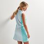 Picture of Ping Ellen Ladies Sleeveless Dress - White/Aruba Blue