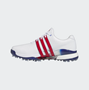 Picture of adidas Mens Tour 360 Golf Shoes 2024 - White/Red/Navy IE3370