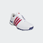 Picture of adidas Mens Tour 360 Golf Shoes 2024 - White/Red/Navy IE3370