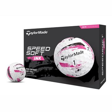 Picture of TaylorMade SpeedSoft Golf Balls - Pink Ink 2024