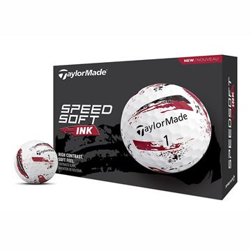 Picture of TaylorMade SpeedSoft Golf Balls - Red Ink 2024