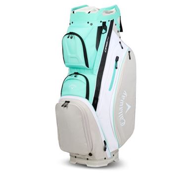 Picture of Callaway Org 14 Cart Bag - Aqua/White/Silver Heather 2024