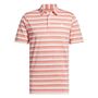 Picture of adidas Mens Two-Color Striped Polo Shirt - Preloved Scarlet/Ivory IN6410