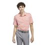 Picture of adidas Mens Two-Color Striped Polo Shirt - Preloved Scarlet/Ivory IN6410