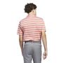 Picture of adidas Mens Two-Color Striped Polo Shirt - Preloved Scarlet/Ivory IN6410