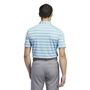 Picture of adidas Mens Two-Color Striped Polo Shirt - IU4334 - Semi Blue Burst/Ivory