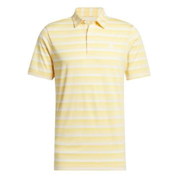 Picture of adidas Mens Two-Color Striped Polo Shirt - IN6409 - Semi Spark/Ivory