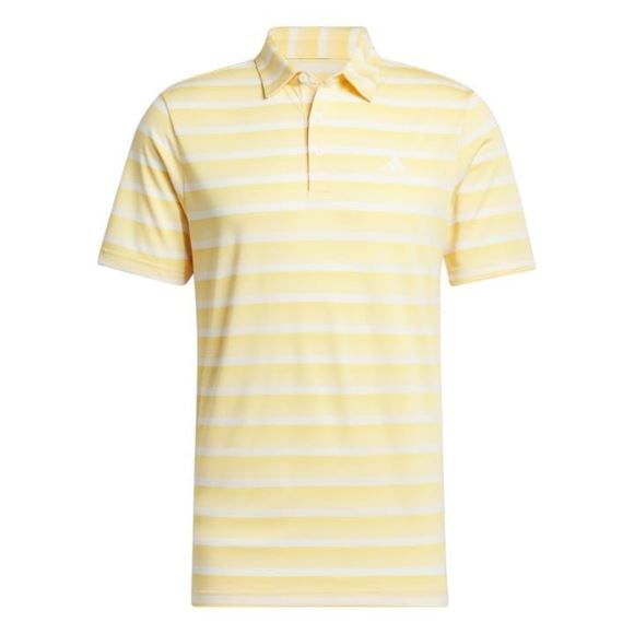 Picture of adidas Mens Two-Color Striped Polo Shirt - Semi Spark/Ivory IN6409