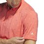 Picture of adidas Mens Go-To Mini-Crest Print Polo Shirt - IS7333 - Preloved Scarlet