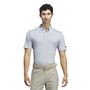 Picture of adidas Mens Go-To Mini-Crest Print Polo Shirt - Light Grey IS7332