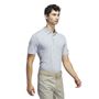 Picture of adidas Mens Go-To Mini-Crest Print Polo Shirt - Light Grey IS7332